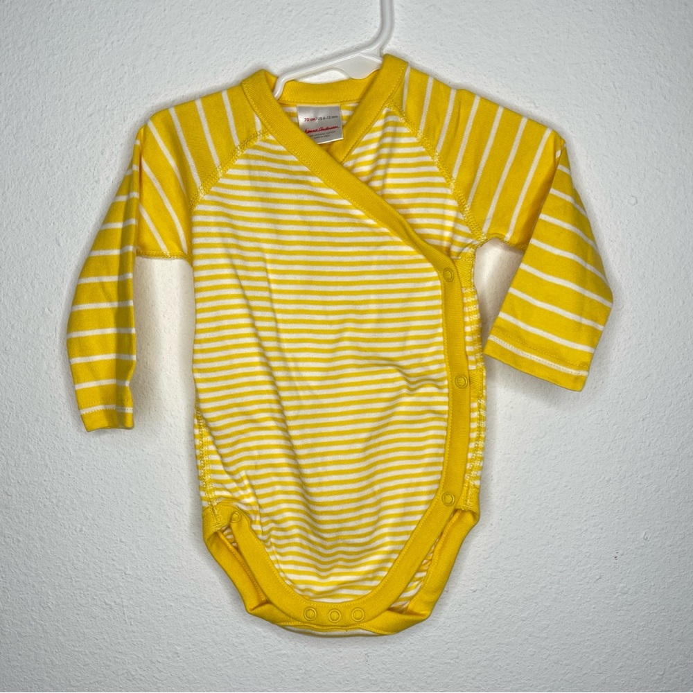 Hanna Andersson Yellow Striped Bodysuit hannasoft